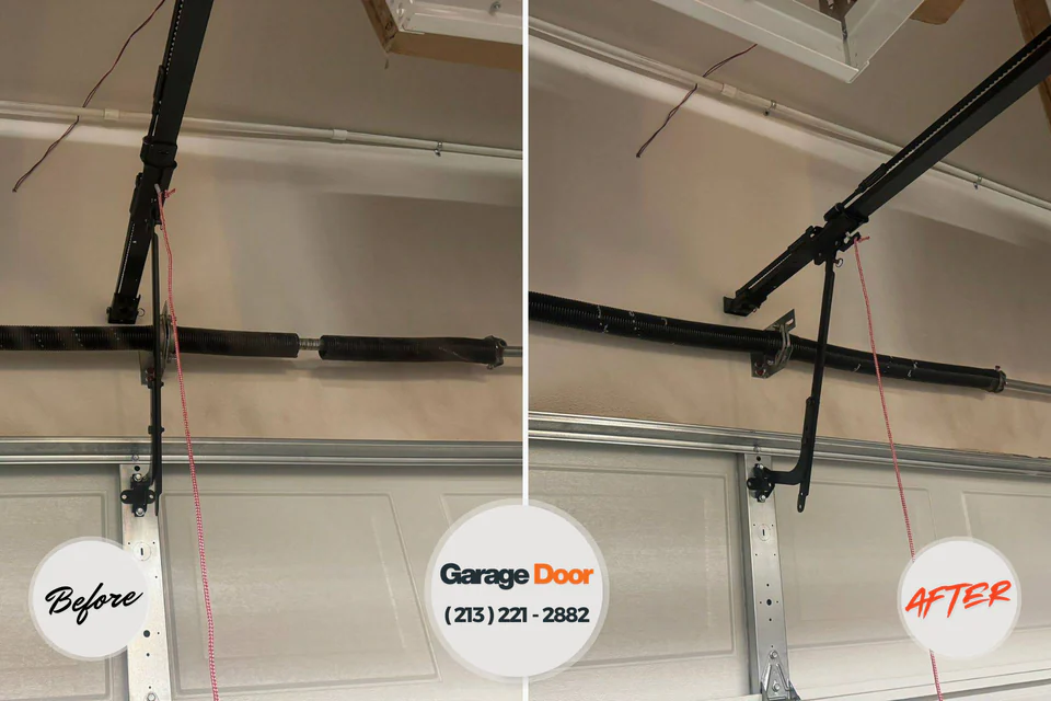 Before and after: garage door repair Ocean Grove, NJ